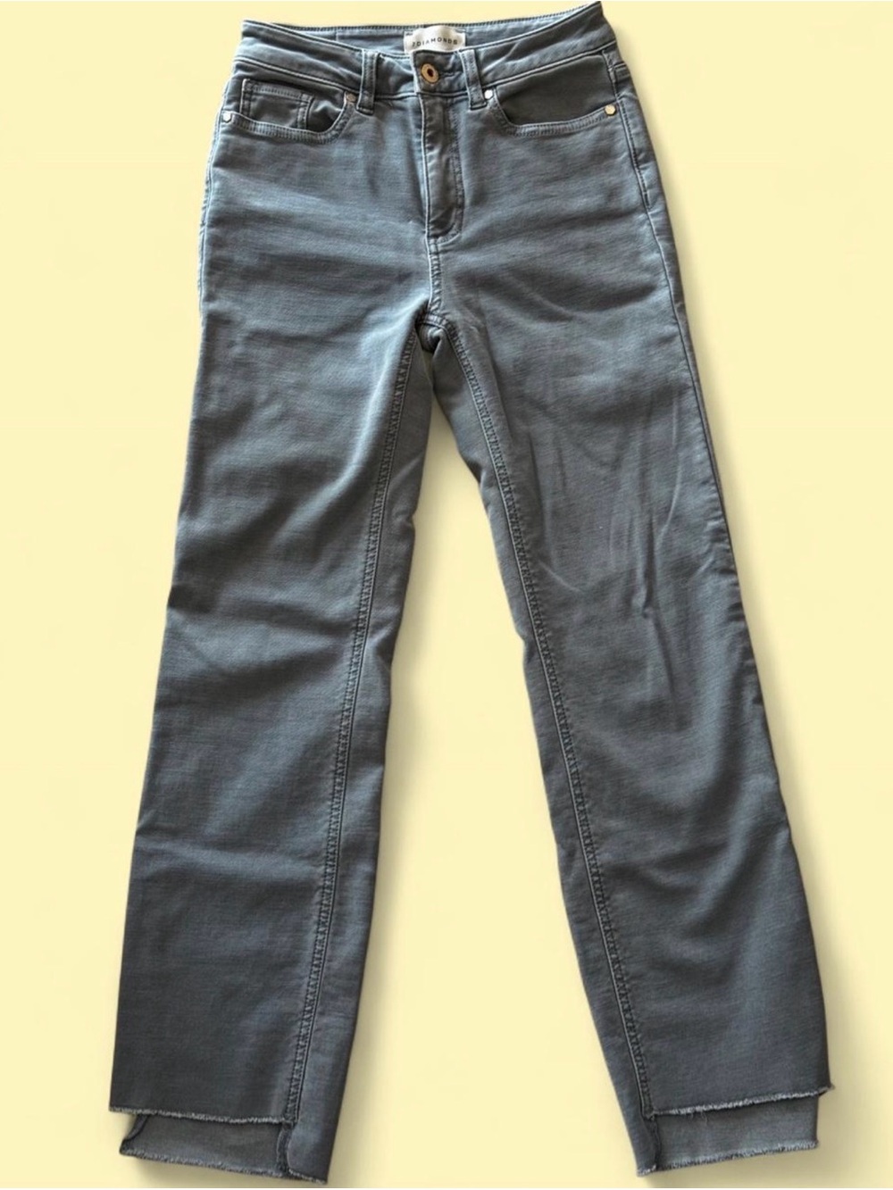 7 Diamonds Wide-Leg Jeans in Dusty Blue - Picture 2 of 9